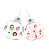 Custom Christmas Decoration With Decals Hanging Glass Balls 