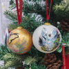 Colorfully Painted Christmas Glass Ball 