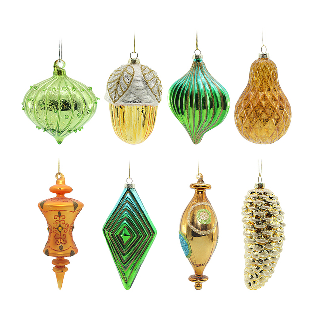 Heterogenic Art Blown Glass Christmas Ornaments for Custom Design