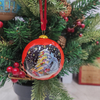 Colorfully Painted Christmas Glass Ball 