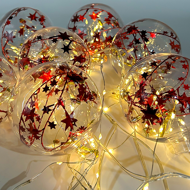 Warm Light Christmas Ball Ornaments Decorative and Festive Elegance