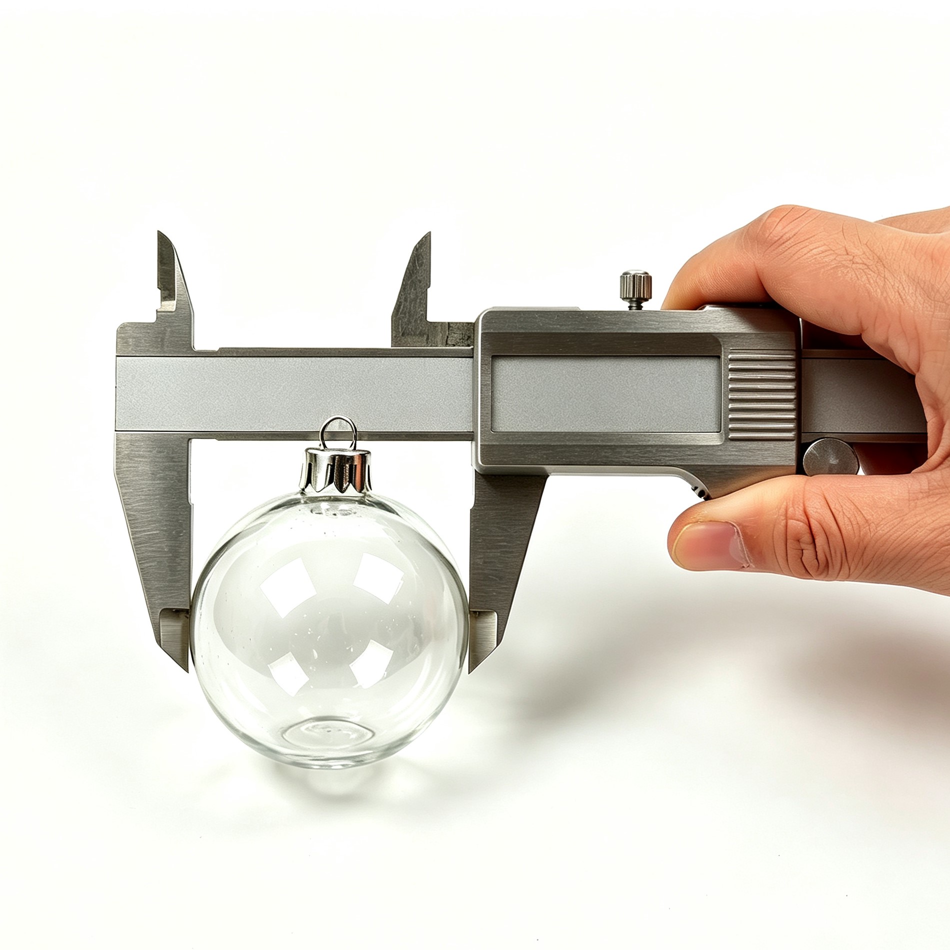 How to measure Christmas ball ornament size by diameter